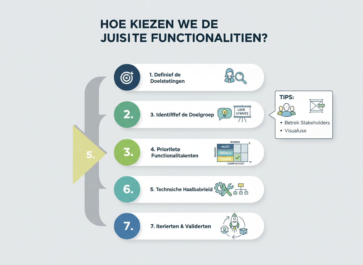 Hoe kiezen wij de juiste functionaliteiten - Maatwerk website features van BouwenWebsites.nl