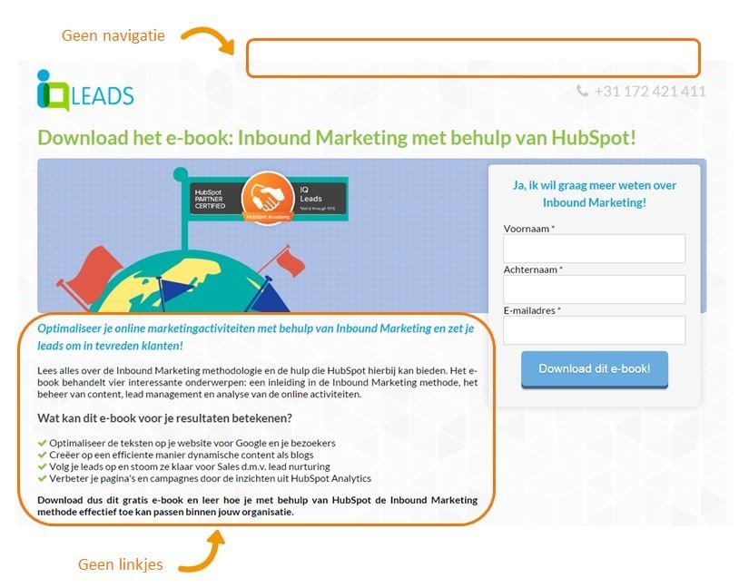 Verwijder de websitenavigatie en voeg geen links toe