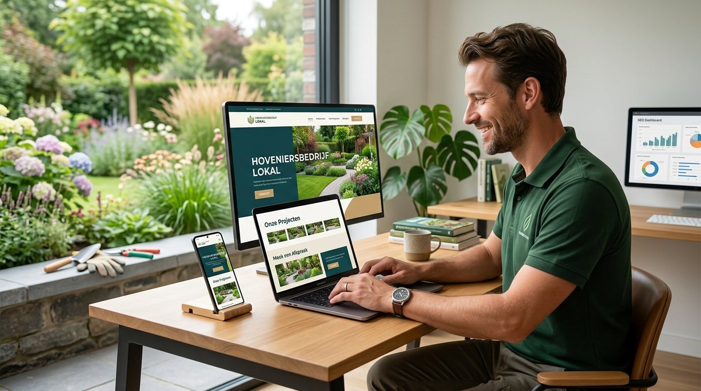 Website voor hovenier laten maken: tips voor meer lokale tuinklanten